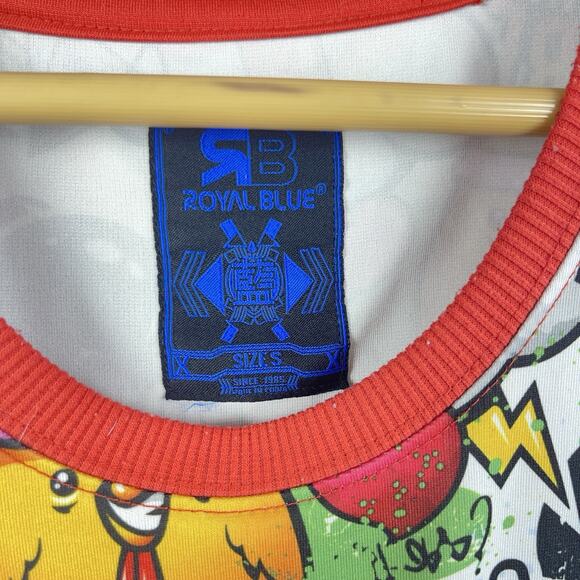 Royal Blue 90s Hip Hop Graffiti Tank Top T Shirt Men's Small - Picture 2 of 9